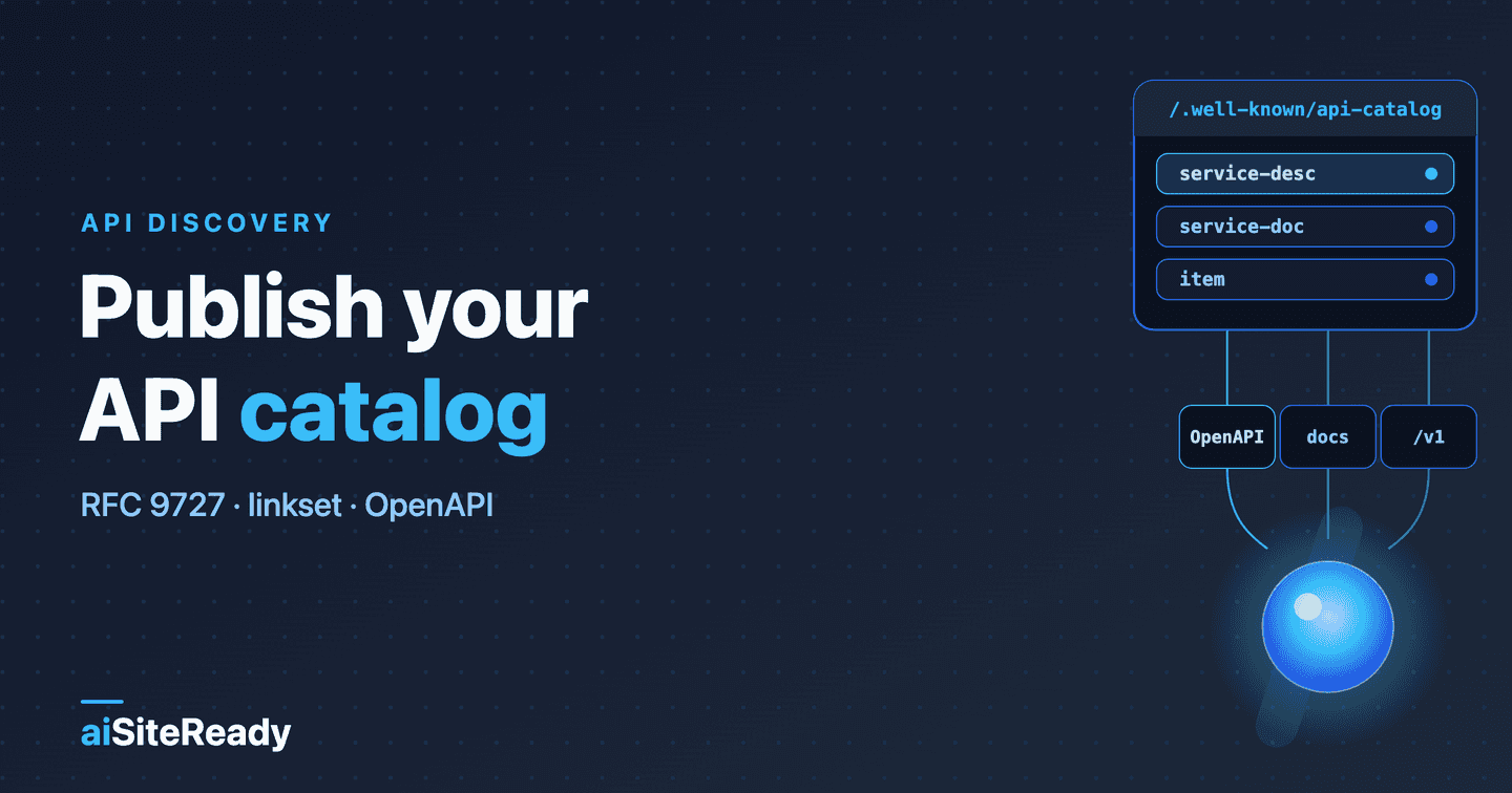 RFC 9727 API catalog — aiSiteReady