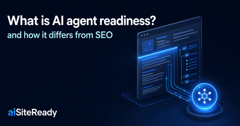 What is AI agent readiness — aiSiteReady